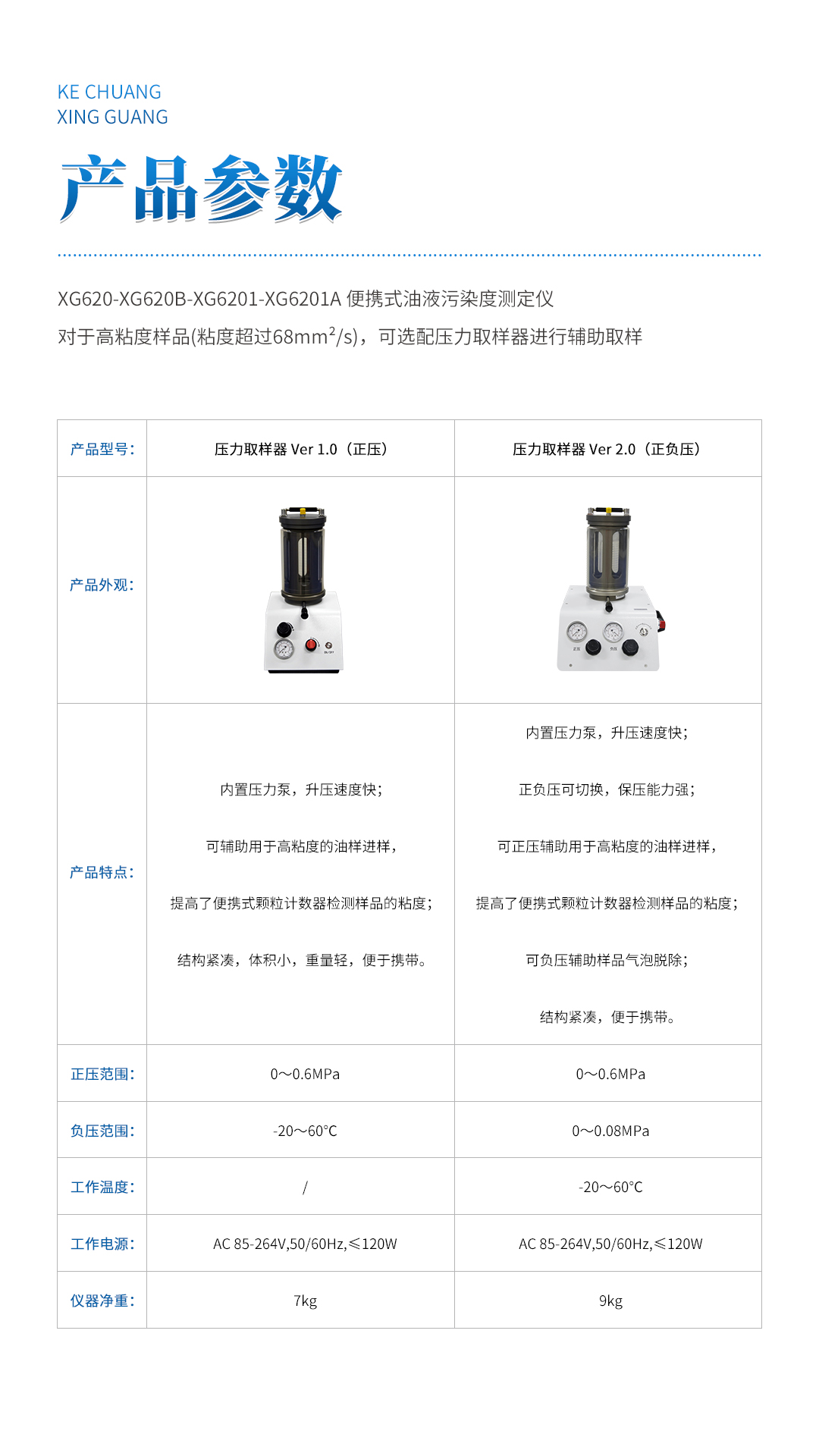 XG620 便携式油液污染度测定仪