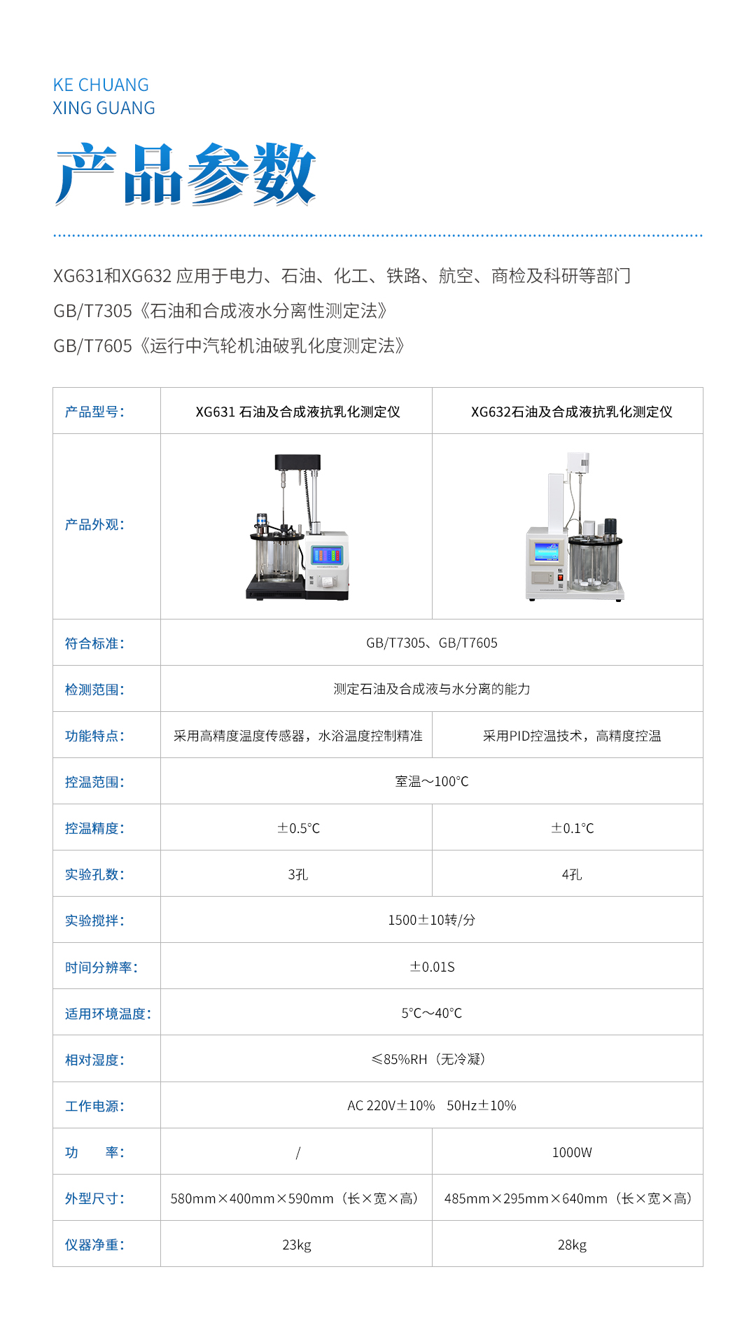 XG631石油及合成液抗乳化测定仪